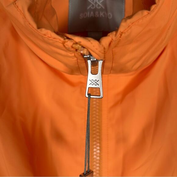 SOIA&KYO Neiman Marcus Raven Hooded Anorak Lined Rain Jacket M NWT $295 - Picture 9 of 13